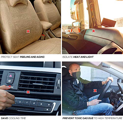 Ankuka Car Windshield Sun Shade Umbrella, Blocks UV Rays Reflecting