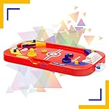 Two Player Desktop 2 in 1 Soccer and Knock Hockey Mini Table Top Game - Classic Arcade Games Tabletop Soccer Ball Ice Hockey Shooting Fun Toy