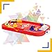 Two Player Desktop 2 in 1 Soccer and Knock Hockey Mini Table Top Game - Classic Arcade Games Tabletop Soccer Ball Ice Hockey Shooting Fun Toy