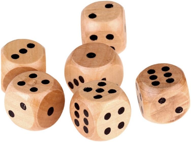huyipin Dice Giant Wooden Dice Childrens Dice Extra Large Wooden Dice Game (1 pcs)