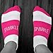Inspirational Athletic Running Socks | Women's Woven Low Cut | Sparkle | Fuchsia,OneSize