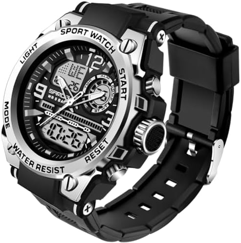 Unisex Dual Display Analog Digital Sports Watch with Alarm Stopwatch 5ATM s-l400.jpg main image 3
