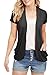 Seraih Womens Summer Lightweight Cardigans Short Sleeve Open Front Draped Kimono Tops