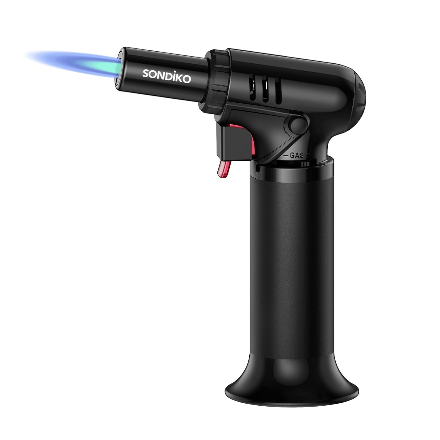 Sondiko Butane Torch Lighter with Visible Fuel Window, Refillable Soldering Torch with Adjustable Flame for Welding, Resin Ar