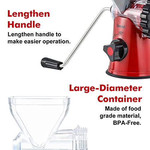 Meat Grinder Manual, Food Grinder Sausage Maker Heavy Duty, 3IN1 Hand Crank Meat Grinder