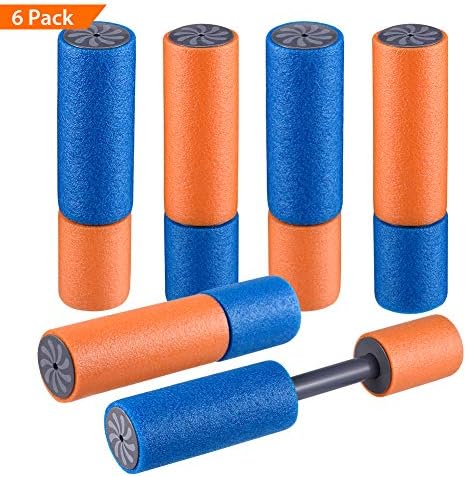 FoMass Mini Super Soaker Foam Pocket Water Guns Swimming Pool Toys Beach Game Sand Water Blaster Toys for Kids Adult(6 Pack)