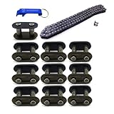 TC-Motor Chain with Extra 10pcs Spare Master Link for 2 Stroke 43cc 47cc 49cc Mini ATV Quad Dirt Super Pocket Bike (T8F Chain 116 Links with Extra 10pcs Master Link)