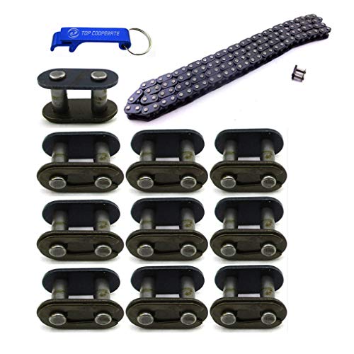 TC-Motor Chain with Extra 10pcs Spare Master Link for 2 Stroke 43cc 47cc 49cc Mini ATV Quad Dirt Super Pocket Bike (T8F Chain 116 Links with Extra 10pcs Master Link)