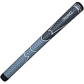 Titanun Winn Oversize Dri-Tac Golf Grip - DarkGrey/SilverGrey, Rubber, Non-Slip, Cushioned, Moisture-Wicking, Shock Absorption, AVS Technology, 1/8" Oversize, 12" x 1" - Golf Club Grips