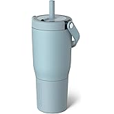BrüMate Resa 25oz 100% Leakproof Travel Tumbler with Handle & Straw | Flexible SoftSip Straw | Silicone Sleeve for Durability | Stainless Steel | Cup Holder & Travel Friendly Water Bottle | (Mist)