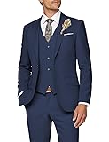 Wangyue Mens 3 Piece Suit Navy Suits for Men