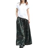 EXPOING Extra Wide Leg Denim Pants for Women Long Jeans Elastic Waist with Pockets Plus Size Loose Casual