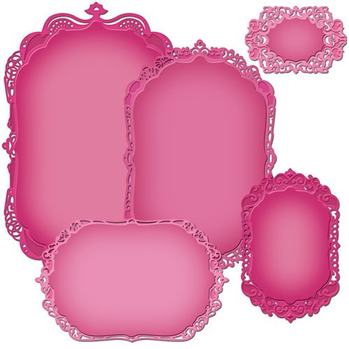 Spellbinders S5-159 Nestabilities Gold Labels Four Etched/Wafer Thin Dies