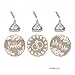 Andaz Press Burlap Lace Wedding Collection, Chocolate Drop Label Stickers Trio, 240-Pack, Fits Kisses Party Favors