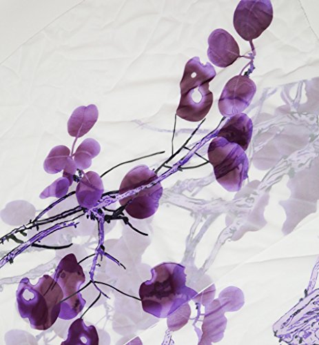 Alysee Women Chinese Classic Style Print Chiffon Long Scarf Shawl Wrap Color Grape