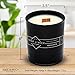 Wax and Wick 12oz Scented Candle for Men, 100% Soy Wax, Double Wood Wick, Black Jar, Whiskey Scent, Long Lasting, Masculine Scents, Perfect for Home, Mancave, Bachelor Pad, Men's Gift - Made in USA