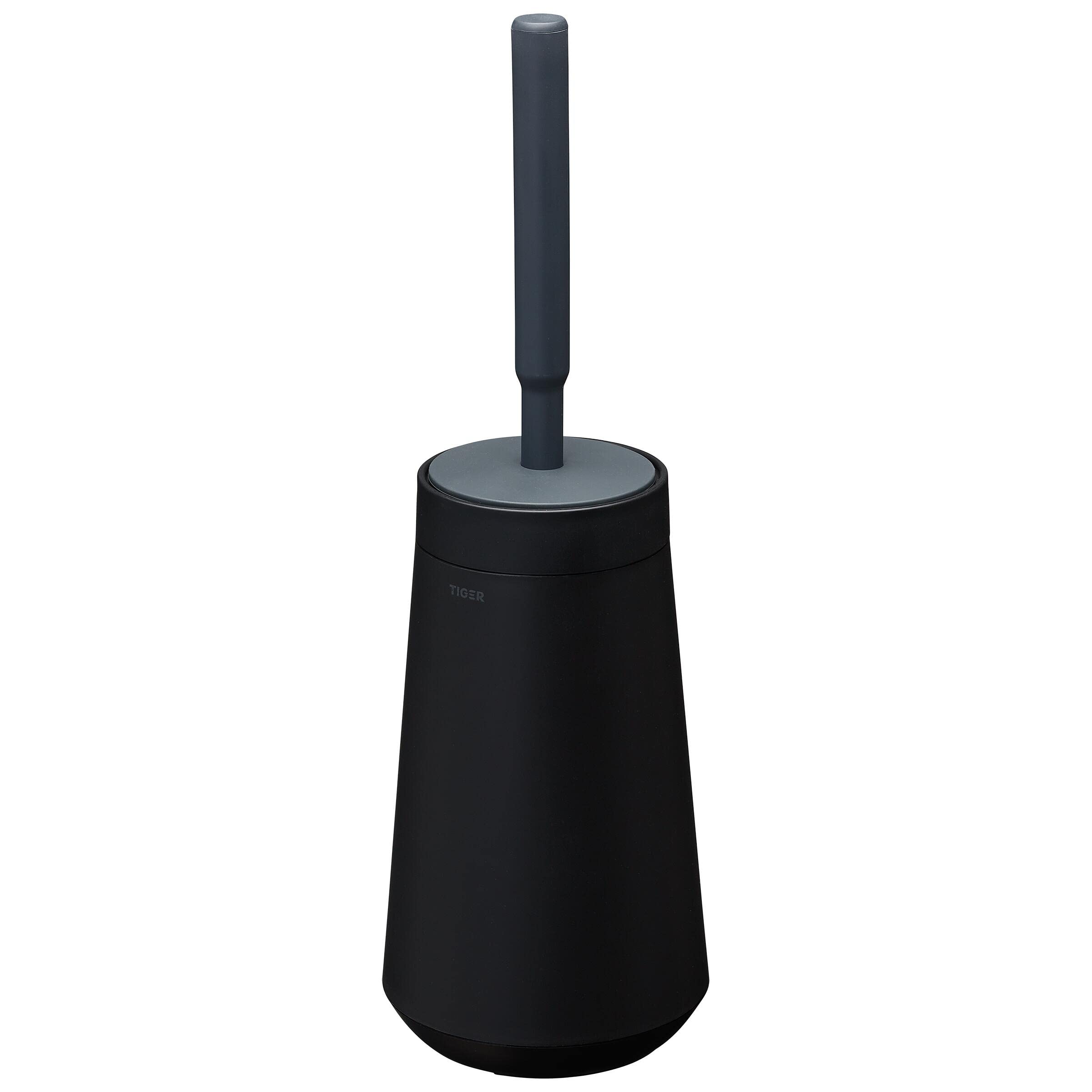 Tiger Tess, Toilet brush holder with Swoop® brush flexible, Black/Anthracite, 129x129x412mm