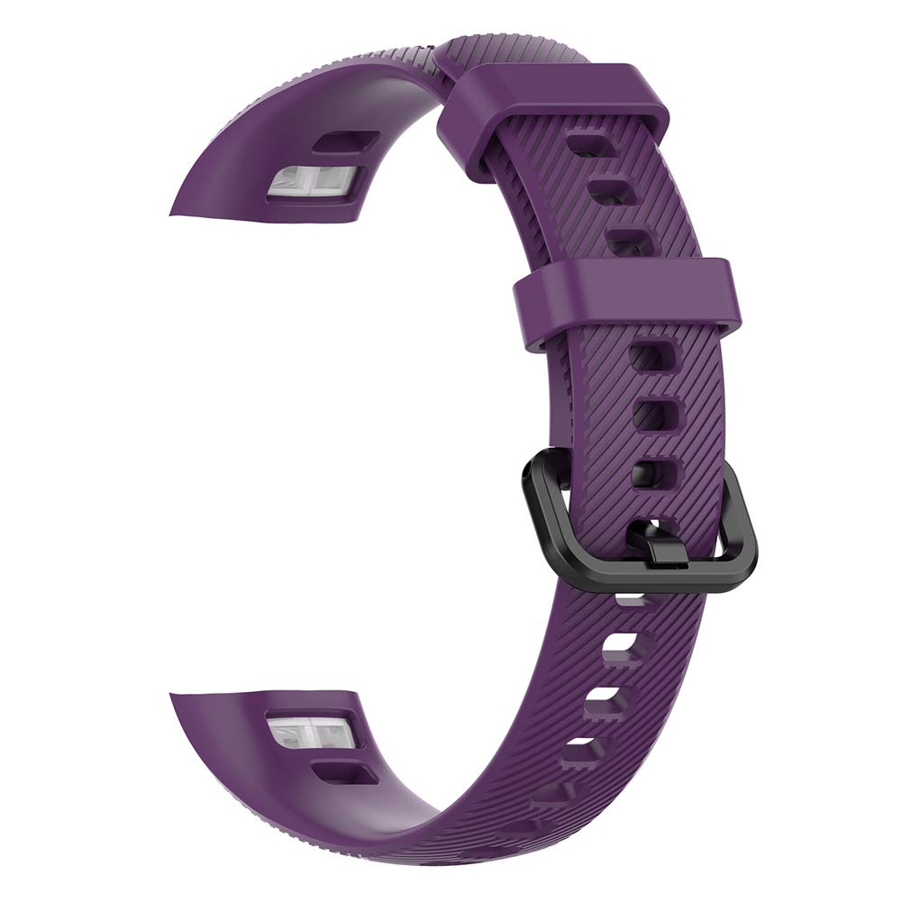 teyiwei Purple Soft Silicone Wrist Strap Compatible for Band 3 Pro Replacement Watch Band Bracelet Compatible with Band 4 Pro