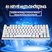 E-Element Z-88 RGB Mechanical Gaming Keyboard, Brown Switch – Tactile & Slightly Clicky, LED Backlit, Water Resistant, Compact 81 Keys Anti-Ghosting for Mac PC, Whitethumb 2