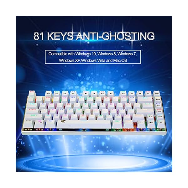 EYooso 60 Mechanical Gaming Keyboard for Office and Games, RGB Backlit