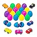 Filled Easter Eggs, 16 PCS Colorful 2.5 Inches Easter Eggs Toy Filled with Mini Pull Back and Let Go Fast Racing Car, Great Easter Hunt Party Bag Stuffer, Giveaways – Cool And Fun Surprise Easter Eggs