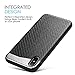 Microseven iPhone X Case, Compatible with iPhone X [Carbon Fiber Finish] [Light Thin Cover] [Non Slip] [Bulit-in Metal Plate Works with a Magnet Mount ] Case for iPhone X (Metal Carbon Fiber)