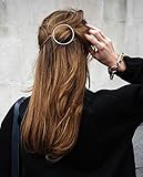 Minimalist Dainty Gold Silver Hollow Hoop Round Circle Geometric Metal Hairpin Hair Clip Clamp Accessories Barrettes Bobby Pin Ponytail Holder Statement Women's GIFT Headwear Headdress Styling Jewelry