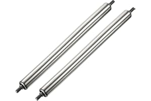 YOKIVE 2 Pcs Conveyor Roller, Stainless Steel Roller Replacement | Smooth Movement, Great for Factories, Warehouses Use (Silv
