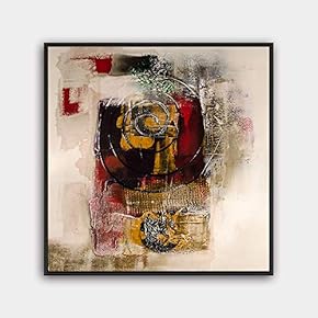 Framed Canvas Wall Art Modern Texture Painting Canvas Prints Home Artwork Decoration for Living Room,Bedroom - 16x16 inches