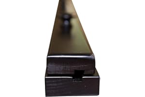 HOPE WOODWORKING RRD Quilt Hanger for Wall for Display - Amish Made Wooden Quilt Rack Wall Mount - Rustic Tapestry Hangers for Rugs, Tapestries & Quilts - Quilt Wall Hangers (Maple Wood, Ebony Stain, 72" Long)