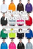 Mens Hipster Hip Hop Basic Heavyweight Pullover Hoodie Jacket (upto 6XL Plus)