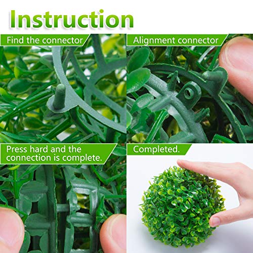 Vumdua Boxwood Ball, 4 Pack Fuax Boxwood Decorative Balls Artificial Topiary Plant for Table Decoration, Backyard, Garden, Wedding Decor and Home Decor, 6 Inches