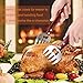 AIYUE Meat Shredding Claws Stainless Steel Pulled Pork Shredder Meat Claws for BBQ Shredding Pulling Handing Lifting & Serving Pork Turkey Chicken with Long Wood Handle (2 PCS,BPA Free)
