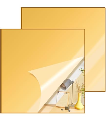Duco USA-Made Acrylic Mirror Sheet 1/8 Inch Thick 12" X 16"  With Adhesives Pack Of 4 Silver Frameless Plastic Mirror For Walls Home Gyms Bathrooms More Shatter Proof Mirrored Plexiglass