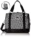 Travel Weekender Overnight Carry-on Under the Seat Shoulder Tote Bag (Small, Black & White Polka Dot)