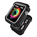 Case and Band Compatible for Watch Series 1/2/3 42mm, Silicone Strap with Ventilation Holes and Shock Resistant Bumper Cover Replacement for Watch Series 1/2/3