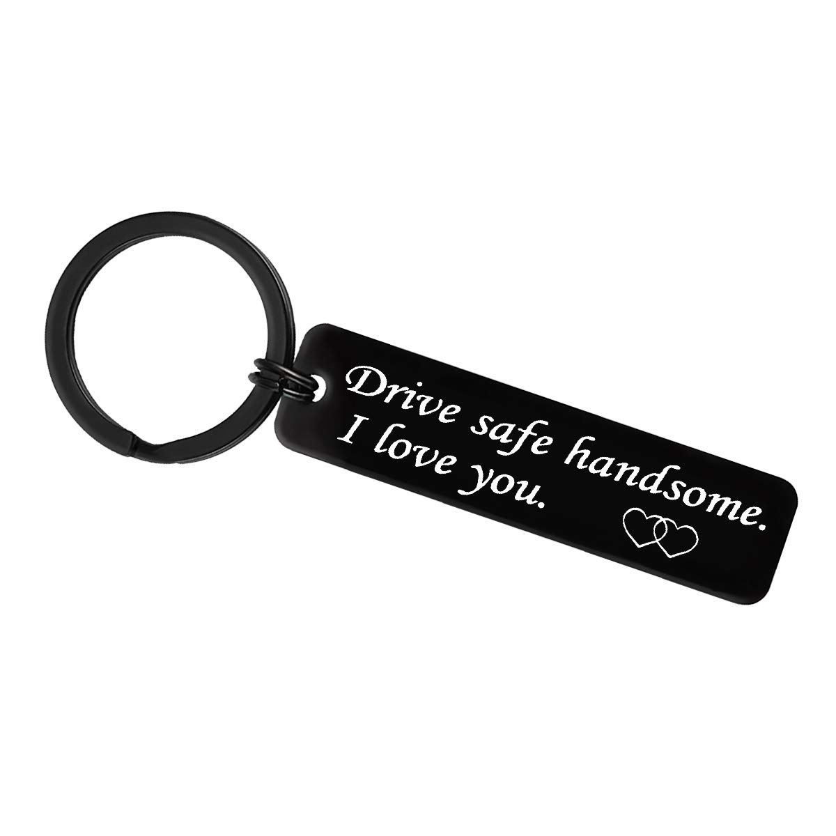 Huwujiu Valentines Day Gifts for Men Drive Safe Keyring for Him Drive Safe Handsome I Love You Keyring Gifts for Boyfriend Husband Son Fathers Day Christmas Birthday Gift Trucker Dad Gift