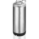 GANCOWISE New 5 Gallon Ball Lock Keg, Stainless Steel Beer Corney Keg | ISO 9001 &amp; NSF Certified, Matte Finish Rust Protection Keg with Rubber Base, Single Handle, For Homebrew and Craft Beer