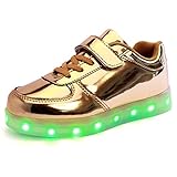 SLEVEL LED Light Up Shoes USB Flashing Sneakers for Kids Boys Girls