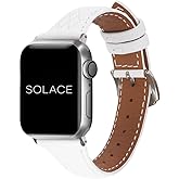 Solace Bands Allura Leather Watch Band - Compatible with Apple Watch Bands for Women and Men, Leather Watch Band for 38mm 40mm 41mm 42mm 44mm 45mm 49mm Ultra, SE and 11 10 9 8 7 6 5 4 3 2 1