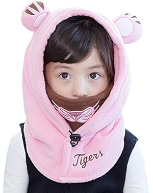 Baby Boy Girl Toddler Kids Winter Beanie Warm Hat Hooded Scarf Earflap Skull Hat