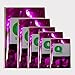 100x Premium Purple/Rose Mylar Foil Open Top Bags (7cm x 10cm)