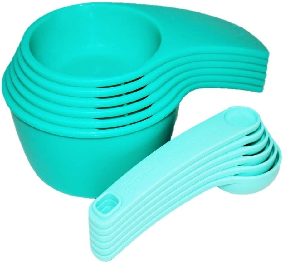 Tupperware Measuring Cup & Spoon Set Newest Design Teal