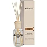 Archipelago Botanicals Bergamot Tobacco Reed Diffuser, Home Fragrance Reed Diffuser, Includes Fragrance Oil, Decorative Wooden Cap & 10 Diffuser Reeds, Perfect for Home, Office or Gift, 7.85 fl oz