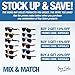 RAY SOLÉE USA Merchant | Sunglasses for Men, Women & Kids 3 Pack of Tinted Lenses with UVA & UVB Protection (Satin Black, Black)