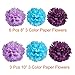 Paxcoo 29 Pcs Purple and Blue Party Decorations with Tissue Pom Poms Lanterns Tassel Garland for Birthday Baby Shower Decor