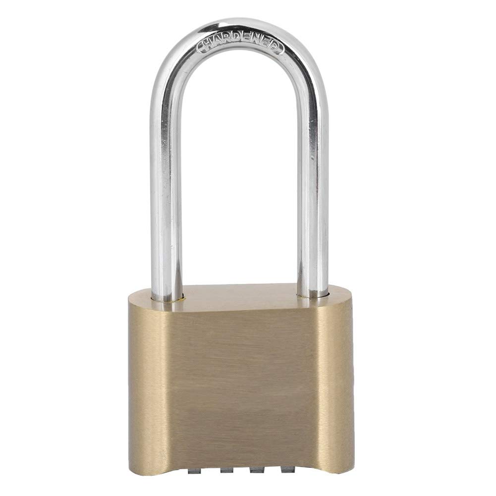 Brass Combination Padlock 4 Dial Digit Password Brass Lock Combination Suitcase Luggage Code Password Lock Padlock