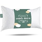 ComfyDown 12x18 Throw Pillow Insert, Down &amp; Feather Fill, 100% Cotton Cover, Made in USA &ndash; Premium Soft Decorative Pillow Form Sham Stuffer for Bed, Sofa &amp; Couch