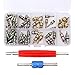 ESUMIC Car Air Conditioning Core Valves 102Pcs,R12 R134A Automotive A/C Valve Stem Cores w/Removal Tool for Car Air Contitionaing Repair