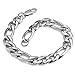 THREE KEYS JEWELRY 6mm 10mm Mens Figaro Chain for Men Cuban Link Chain Stainless Steel Bracelet Gifts Silver Figaro Bracelets for Women